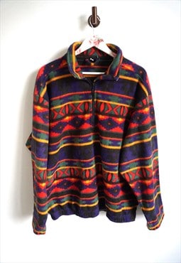 Vintage Fleece Jumper Pullover Sweater Sweatshirt Run Jacket