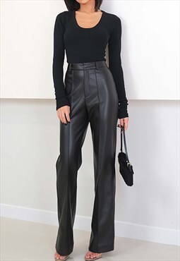 Classic Leather Pants in Black