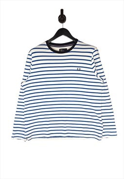 Men's Fred Perry Long Sleeve Striped T-Shirt In Size Large