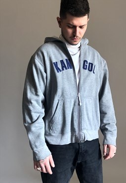 Vintage Kangol unisex full zip grey hoodie