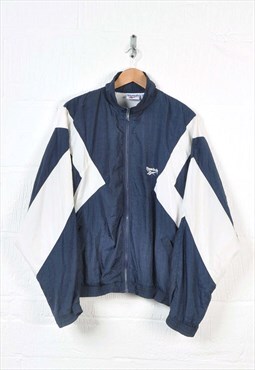 Vintage Reebok Shell Suit Jacket Navy XXL
