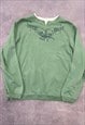 VINTAGE SWEATSHIRT EMBROIDERED BUTTERFLY PATTERNED JUMPER