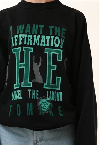 90S VINTAGE OLDSCHOOL GRAPHICS COTTON/ACR SWEATSHIRT 16013
