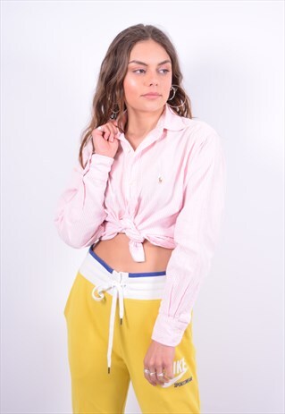 VINTAGE RALPH LAUREN SHIRT STRIPES PINK
