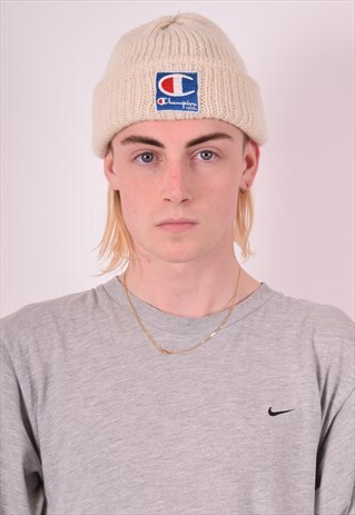 CHAMPION MENS VINTAGE HAT ONE SIZE WHITE 90S