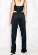 VINTAGE Y2K HUMMEL TRACKSUIT TROUSERS IN BLACK