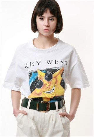 90S KEY WEST VINTAGE GRAPHIC COTTON T-SHIRT 17295