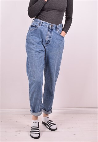 LEE WOMENS VINTAGE JEANS W28 L31 BLUE 90S