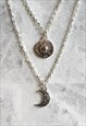 CELESTIAL MOON AND SUN 2 NECKLACE SET