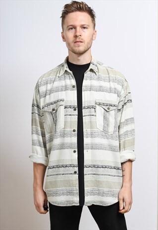 VINTAGE AZTEC PATTERNED SHIRT