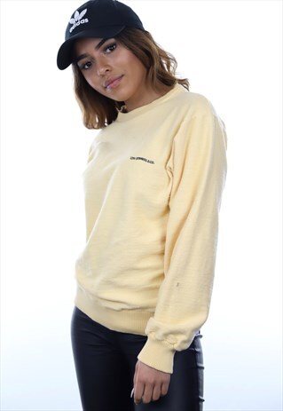 VINTAGE LEVIS LIGHTWEIGHT KNITTED SWEATSHIRT YELLOW