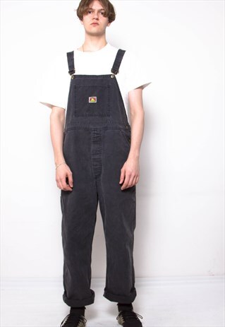 VINTAGE 90S DENIM DUNGAREES ID:2062
