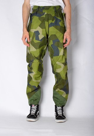 VINTAGE 90S KHAKI CAMO CARGO PANTS