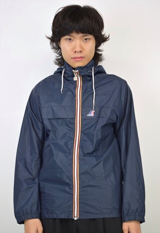 VINTAGE 90S K-WAY NAVY JACKET