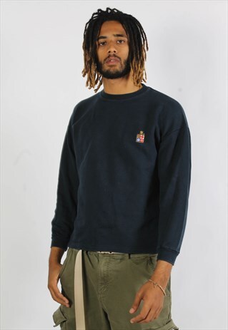 VINTAGE BASICS OVERSIZE EMBLEM SWEATSHIRT BLUE