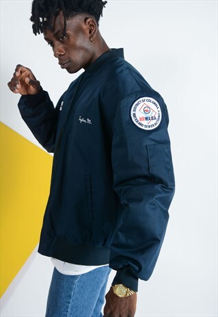 VINTAGE WORKWEAR USA UTILITY JACKET IN BLUE