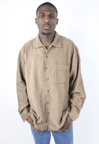 VINTAGE 90'S SOFT BROWN SHIRT