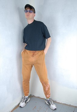 Vintage Y2K rave orange tie-dye festival baggy trousers 