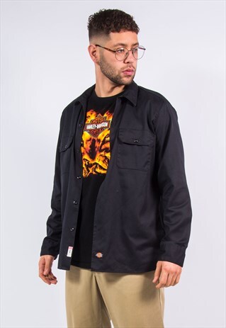 VINTAGE DICKIES BLACK WORK SHIRT