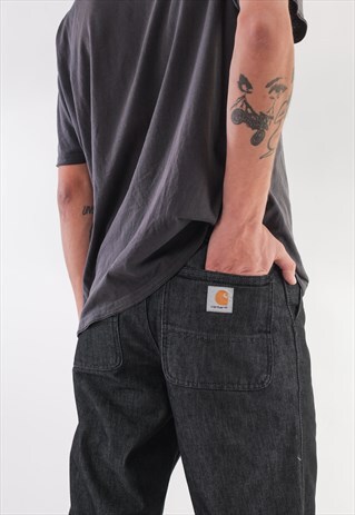 VINTAGE CARHARTT DENIM PANTS TROUSERS 90S GREY