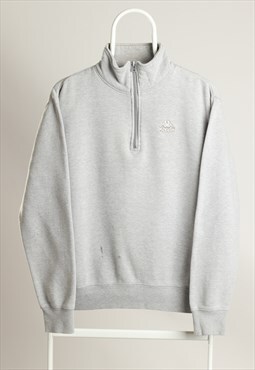 Vintage Kappa1/3 zip Logo Sweatshirt Grey