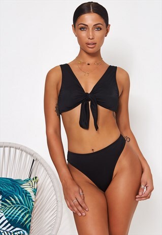 HAVANA BLACK TIE FRONT BIKINI