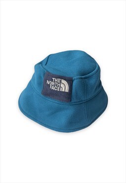 Vintage reworked North Face bucket hat blue fleece
