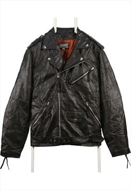 Vintage 90's Wilson Leather Jacket Heavyweight Zip Up