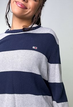 Navy Grey y2ks Tommy Hilfiger Sweatshirt