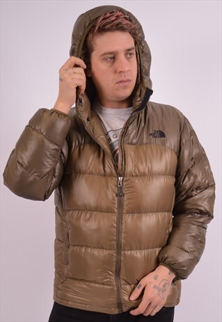 THE NORTH FACE MENS VINTAGE PADDED JACKET LARGE KHAKI 90S