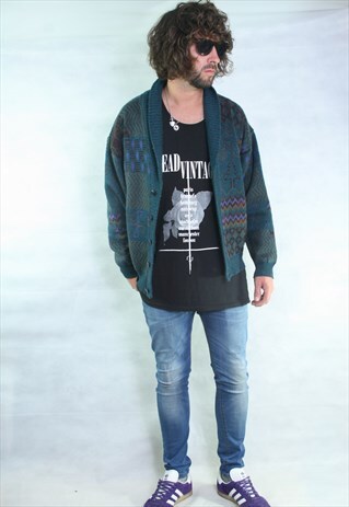 VINTAGE KNIT CARDIGAN OVERSIZED KNIT