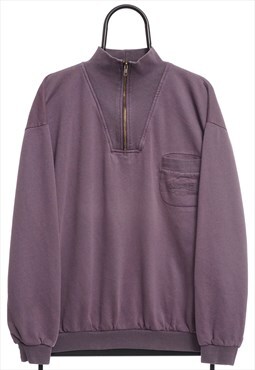 Vintage Wrangler Purple Quarter Zip Sweatshirt