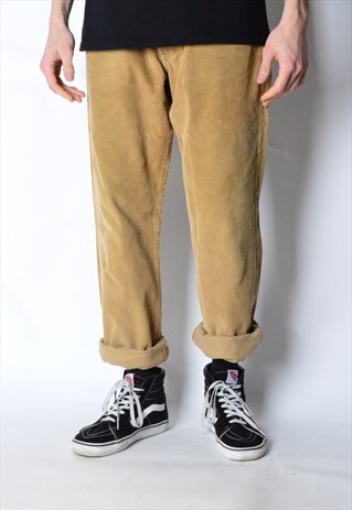 HUGO BOSS VINTAGE 90S CAMEL BROWN CORDUROY PANTS