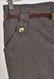 VINTAGE 00S LOW WAIST TROUSERS IN BROWN