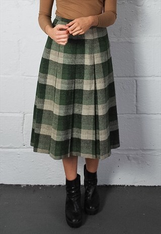 VINTAGE HERITAGE CHECK WINTER SKIRT