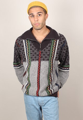 VINTAGE PATTERNED KNITTED JUMPER ASM1807