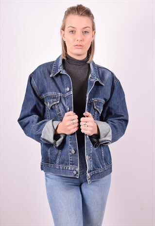 RIFLE WOMENS VINTAGE DENIM JACKET XL BLUE 90S