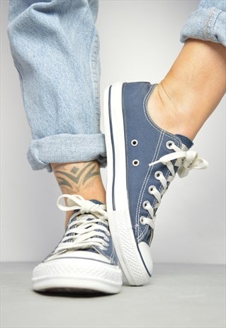 VINTAGE 90S CONVERSE NAVY OX SHOES TRAINERS GRUNGE RETRO