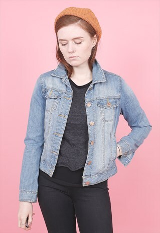 VINTAGE BLUE DENIM JACKET /R7004