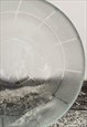 VINTAGE 80S CHECK TEXTURED FROSTED GLASS BOWL
