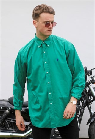 RALPH LAUREN BLAIRE USA PERSIAN GREEN SHIRT