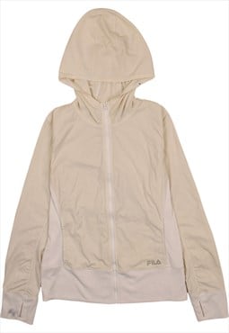 Vintage 90's Fila Windbreaker Lightweight Full Zip Up Beige