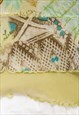 VINTAGE MESH TOP Y2K FAIRY BUTTERFLY PRINT LETTUCE TEE GREEN