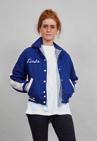 VINTAGE VIKINGS 60'S VARSITY BOMBER JACKET