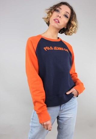 VINTAGE OVERSIZED POLO JEANS RALPH LAUREN SWEATER SWEATSHIRT