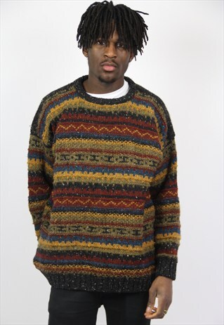 VINTAGE PATTERNED HEAVY JUMPER