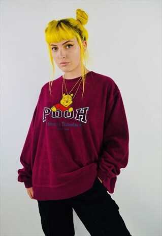 VINTAGE 80'S POOH BEAR DISNEY FLEECE SWEATSHIRT