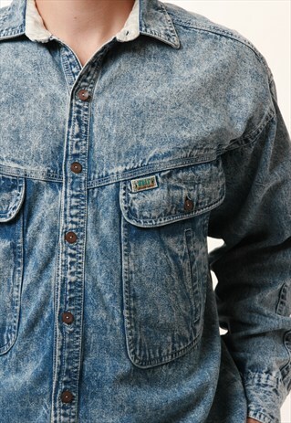 90S OLDSCHOOL VINTAGE WALT DENIM SHIRT 16102