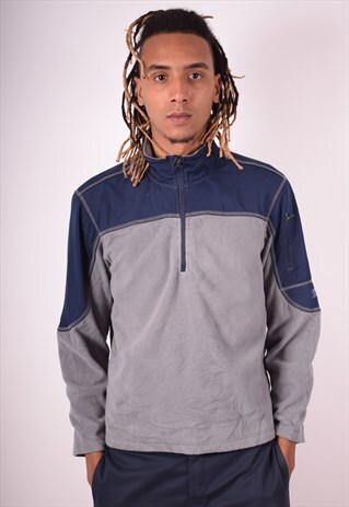 STARTER MENS VINTAGE FLEECE JUMPER MEDIUM GREY 90S