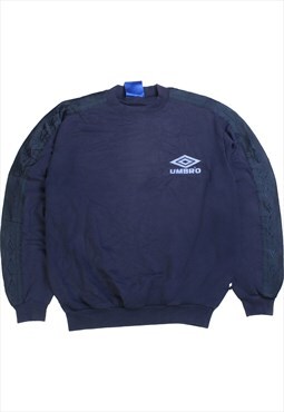 Vintage 90's Umbro Sweatshirt Heavyweight Crewneck Navy